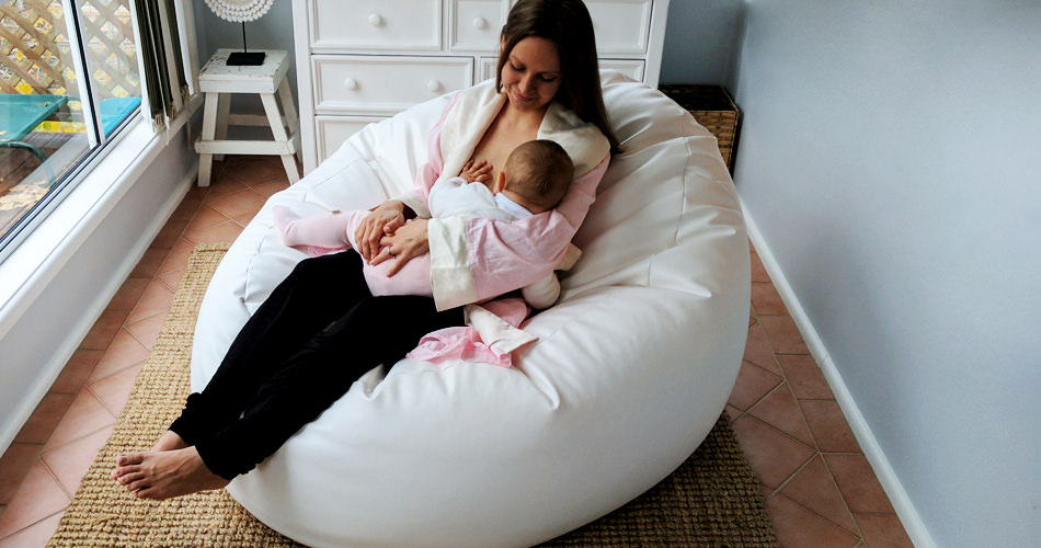 Extra Large Round Bean Bag Chair | Taupe – Looping Home